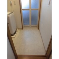 洗面所床補修・CF貼り替え