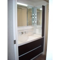 広々洗面化粧台 リフレッシュ