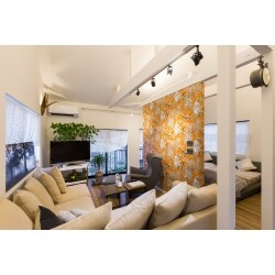 夫婦で過ごす開放的なインテリア