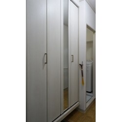 玄関収納のリフォームでは、キャビネットタイプの製品を使うことが多いと思いますが収納扉を使って、造り付けの収納にリフォームすることも出来ます。
 利点は、傘、工具箱、靴のサイズに合わせて、棚の仕様を自由に出来ることです。