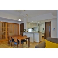 オープンキッチンで”LDK”広々