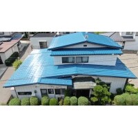 板金屋根をシリコン塗装しました