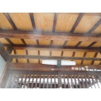お寺の門屋の軒天を張り替え