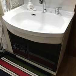 【橋本市】お手入れがしやすい洗面化粧台に