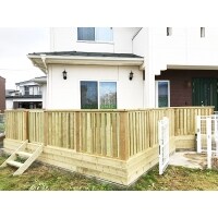 ウッドデッキ改修工事・ワンちゃんも安心して遊ばせられます!