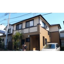 ティラミスカラーの外壁に変身！
