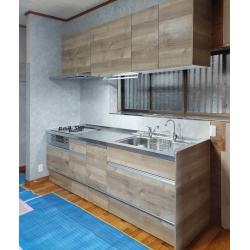 フロアコンテナ付きのシステムキッチンへ改修