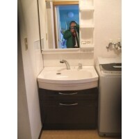 お手入れラクラク♪ホーロー製洗面台交換