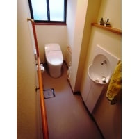 和式トイレから洋式トイレへ TOTOGGトイレと手洗い器設置