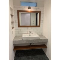 バリアフリーに特化した、便利な洗面室