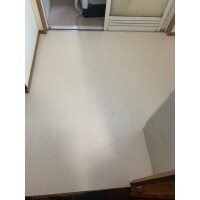 洗面室床 板張りからお手入れがラクなクッションフロアに