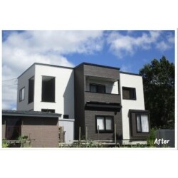 二色に貼り分けてシャープな印象に シンプルモダンスタイルに完成