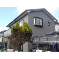 意匠サイディングクリヤー塗装、屋根カバー工法