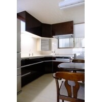 ゆったり作業スペース、A型プランのキッチン