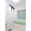 ○アフター　　　　　　　　　　　　　　　　　　　　　　　　　　　　　　　　　　　　　　　　　　　　　　　　　　　　　１cmでも広くするためにタイル張りの浴室を採用。