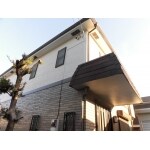 千葉県鎌ヶ谷市　難付着ボードの塗装と屋根のカバー