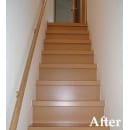 リフォーム階段を使用。床材と合わせたナショナルのオーマイティフロアのバーチ色