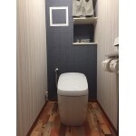 アメリカンカジュアルが調和されたトイレ空間