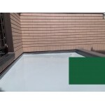 玄関上の屋根庇防水工事　防水は定期的なメンテナンスが必要です