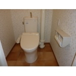シンプルなデザインの節水力の高い機能的なトイレ