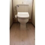 白アリに侵されたトイレ床のリフォーム