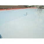 屋上の防水塗装工事。