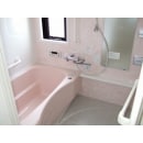優しいピンクの浴槽は、魔法ビン浴槽です