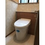 カウンター収納付きトイレですっきりとした見た目に