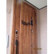 玄関ドア【LIXIL】グランデル　オプションでフクロウの鋳物オーナメントを付けました。