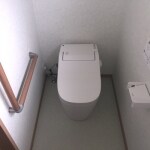 ２個あったトイレを１つにまとめて広いトイレスペースへ