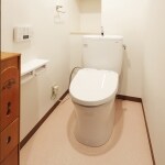 節水でお掃除しやすいトイレ