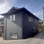 ２階建て離れの外壁サイディング張り