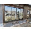 各和室の木製窓もアルミサッシに取替え。
