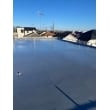 防水性の保持・向上を目的に屋上は防水トップコート工事を施工させていただきました。