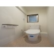アメージュZ便器　ウォシュレットHシリーズ　内装壁紙と天井クロス貼替、床クッションフロア貼替もしております。白を基調とし清潔感のあるトイレに。