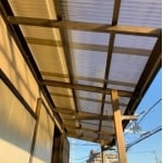 バルコニーの屋根交換と床の防水塗装