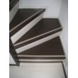 鉄製の階段に木製の板(リフォーム階段)を貼りました。