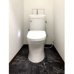 570．モダンで重厚感ある内装が高級感あるトイレ