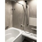 601.ジオマーブルアイボリーのパネルで明るく上品な浴室