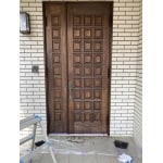 横浜市港北区　木製玄関ドア塗り替え工事