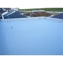 鉄骨造のアパートの屋根の塩ビシート防水です