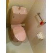 工事後
ピンク色のかわいいトイレで節水型に取替え