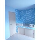  ≪２階子供室≫
２階子供室の押入をベッドスペースにリフォーム。
壁紙を遊び心ある青空柄を採用。  