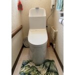 お掃除の簡単なトイレへ交換