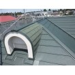 屋根材スーパーガルテクトでお客様の好きなグリーン色で施工致しました。