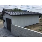 物置小屋の外装トタン工事