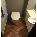 クロスや壁紙でオシャレなトイレへ トイレ リフォーム事例 施工事例 No B リフォーム会社紹介サイト ホームプロ