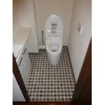 モロッコタイル柄のクッションフロアーでトイレ改修 トイレ リフォーム事例 施工事例 No B リフォーム会社紹介サイト ホームプロ