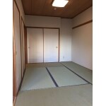 和室、壁紙と畳と襖に照明も新しくし明るくなりました