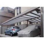 フラットで美しいカーポート屋根